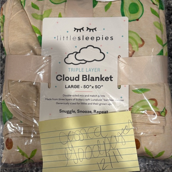 Little Sleepies Avocado Toast Cloud Blanket - Picture 1 of 1